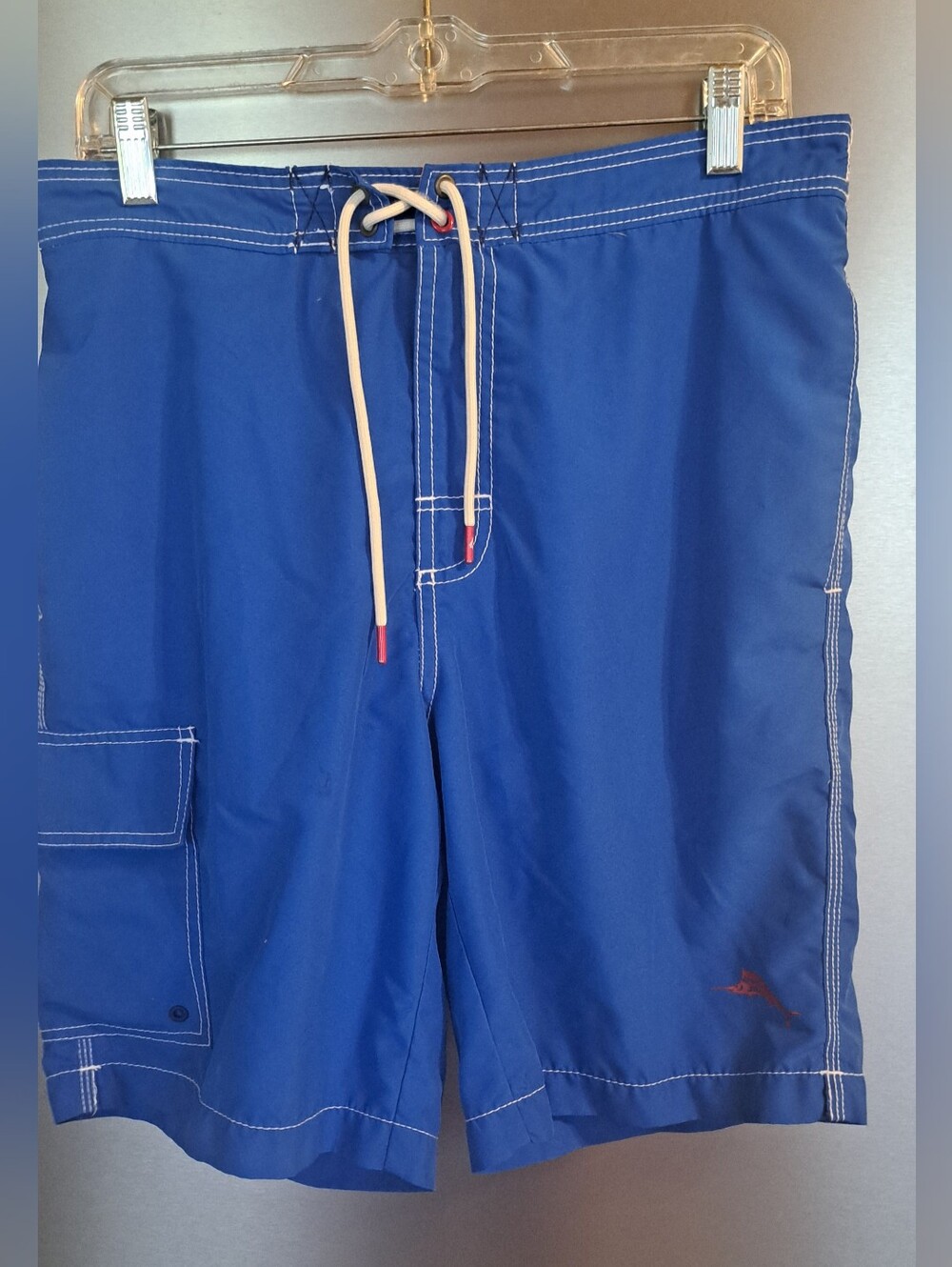 Tommy Bahama Blue Relax Swim Trunks Orange Mesh Lined Board Shorts Med